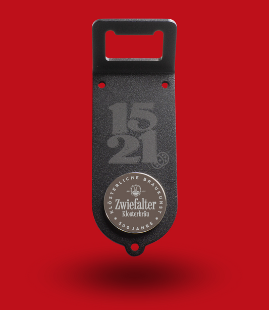 Wandflaschenöffner aus Metal mit Magnet
